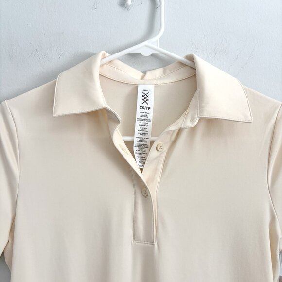 NEW Rhone Cream Course to Court Short Sleeve Polo Shirt Women's Size XS - Picture 3 of 8